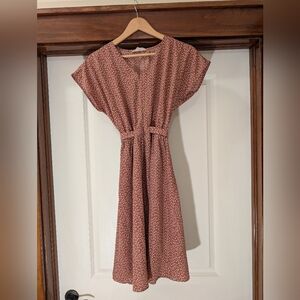 Elegant Pink Floral Dress